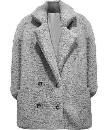 Women's Fluffy Warm Fleece Plush Zipper Jacket - Thick Hooded Cardigan & Autumn Winter Coat - 4XL Gray - Buy Online on GoSupps.com