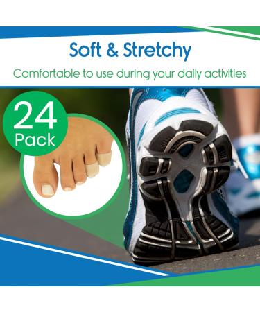 ViveSole Toe Sleeve Protectors (24 Pack) - Silicone Cushion Tube Pads for Small Toes - Blister Prevention and Callus Treatment - Reduce Friction and Overlapping - Women's Foot Care Solution - Buy Online on GoSupps.com