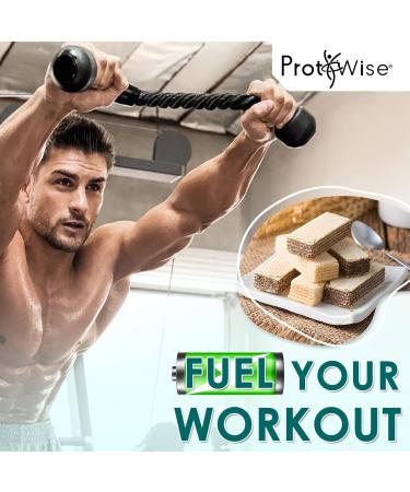 ProtiWise High Protein Wafers | Chocolate | 15g Protein Per Serving Low Carb Low Sugar High Fiber Snack | Gluten-Free Keto-Friendly Diet for Hunger Control & Weight Loss | Pack of 2 (5/Box) - Buy Online on GoSupps.com
