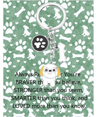 Ensianth Dog Keychain - Perfect Gift for Dog Lovers Puppy & Dog Paw Print Keyring for Dog Owners | Shih Tzu & More - Buy Online on GoSupps.com