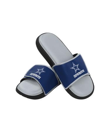 FOCO Mens NFL Team Logo Sport Shower Foam Slide Flip Flop Sandals Dallas Cowboys 11-12 Team Color