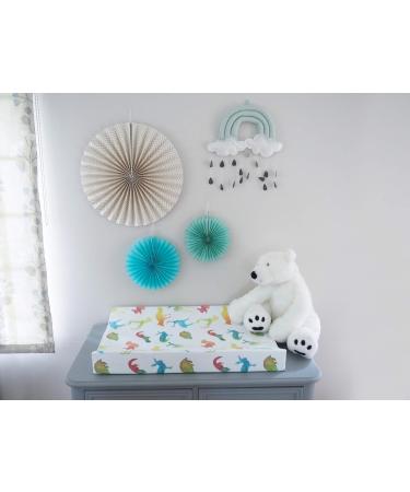 Gilded Bird Wedge Baby Changing Mat | Raised Sides Change Pad 69cm x 44cm | Extra Thick & Wipeable | Colourful Animals Design - Buy Online on GoSupps.com