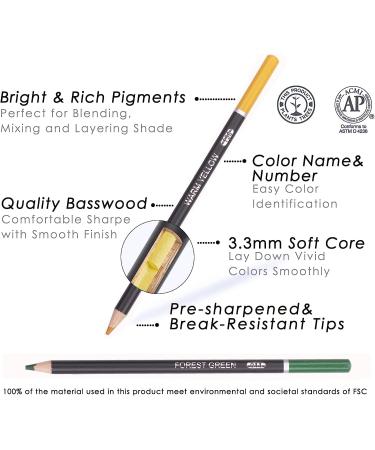 KALOUR 72 Colors Colored Pencils Set - Artists Soft Core for Drawing & Coloring, Ideal for Adults & Kids - Buy Online on GoSupps.com