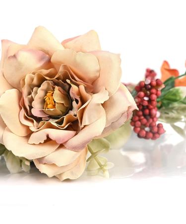 JAWEAVER Retro Flower Crown for Women - Handmade Boho Headpiece for Wedding and Baby Shower - Buy Online on GoSupps.com