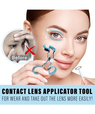 Contact Lens Applicator Tool Contact Lens Eye Opener for Contact Wearing Aids with Contact Lens Case Sucker+Tweezer with Soft Tip Convenient Travel Set (1) - Buy Online on GoSupps.com