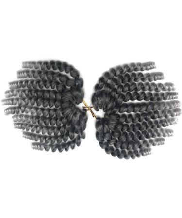 Coolbers 8 Inch Silver Grey Crochet Braids Hair Extensions Ombre Jumpy Wand Curl Jamaican Curl Crochet Twist Braiding Hair (8 Inch 1B/Gray) 8 Inch 1B/Gray - Buy Online on GoSupps.com
