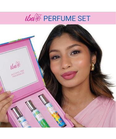 Spray Perfume Set (Rain Drops Kashmir Meadows Mumbai Glam) 15 ml x 3 | Travel Size Bottles Long Lasting of Floral Fruity & Spicy Notes for Women | Halal Certified & Vegan - Buy Online on GoSupps.com