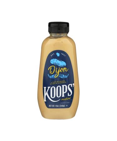 KOOPS Dijon Mustard W/White Wine, 12 OZ