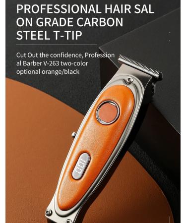 Buy Retro Men's Hair Clippers - Electric Fine-Tuning Haircut & Shaving Tool (Orange) for Home Use - International Shipping Available - Buy Online on GoSupps.com