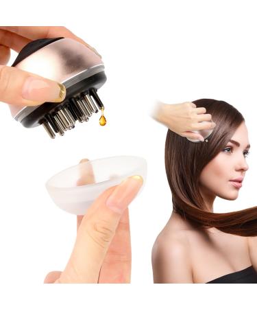 2 in 1 head massage device and hair applicator bottle 30ml scalp massage brush head massage cladding head massage brush scalp massager for hair treatment medicine essential oil serum