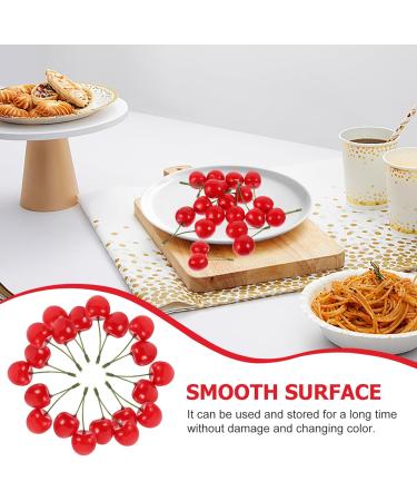 Cabilock 30 Pcs Artificial Cherry Farmhouse Vegetable Decoration Home Decorative Model Cherry Decoration Fruits Cherry Decor for Home Plastic Fruit Decor Kitchen Cabinet Toy Set Child - Buy Online on GoSupps.com