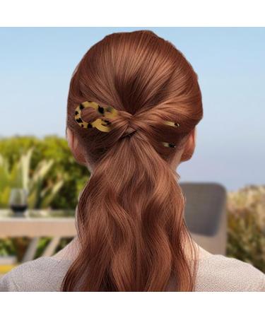 U-shaped hair pins U-shaped hair clips hair forks clips vintage acetate hairstyle accessories U-shaped hair forks for fine thick and long hair hair styling accessories Bright colour - Buy Online on GoSupps.com