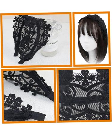 Beavorty boho head kerchief headbands lace black glitter headband fabric black lace headbands lace headbands for women headband with pearls lace headdress the fabric girl cloth Miss - Buy Online on GoSupps.com