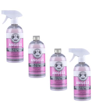 Horseandangel's mane spray for horses fragrance - tail spray for horses fragrance - gloss spray for volume light combing quick degradation almond flower scent - horses accessories & horse care (2000ml)