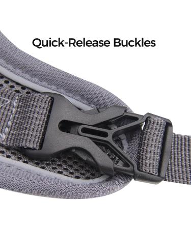 Pangdi Cat Dishes & Leash Set | Tactical Outbreak-Proof Emotional Support Kitten Vest | Gray Large | International Shipping Available - Buy Online on GoSupps.com