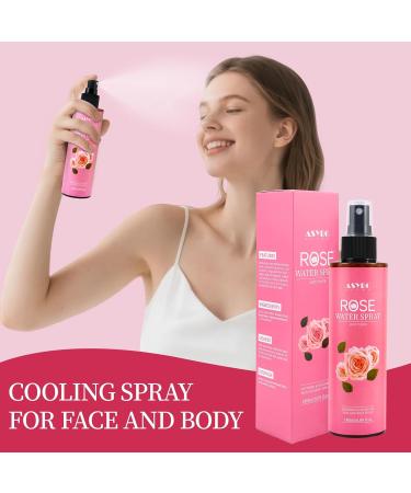  ASYBO Rosewater Spray 180ml 100% Pure Natural Damask Rose Spray for Face Body and Hair Facial Toner Soothing Rose Water Moisturizing Absorbs Quickly - Buy Online on GoSupps.com