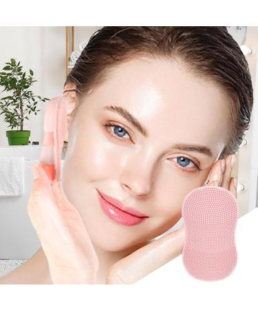 Face Scrubber Brush | Scrubbing Finger Handle Face Brush in Silicone - Women Men Daily Skincare Face Brush with Ergonomic Grip for Business Trip Travelling Pink - Buy Online on GoSupps.com