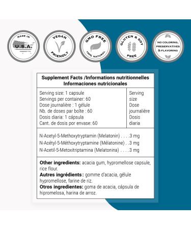 Supersmart - Time Released Melatonin 3 mg - Fall Asleep Faster Stay Asleep Longer | Clean Label Non-GMO & Gluten Free - 60 Vegetarian Capsules - Buy Online on GoSupps.com