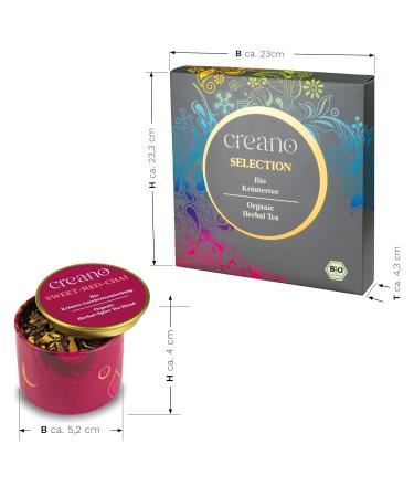 Creano Bio Herbal Tea Gift Set - 9 Vegan & Gluten-Free Varieties in Metal Cans - Perfect Novelty Gift for 2024 - Buy Online on GoSupps.com