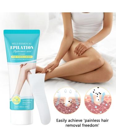 Hair Removal Cream Depilation Lotion Arm 2.17x4.92 Inches Gentle Skin Formula Brightening Moisturizing Hair Remover for Underarm Face Body Legs Intimate Parts Home and Travel Use - Buy Online on GoSupps.com