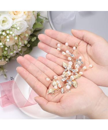 Elegant Gold Bridal Jewelry Set | Crystal Hairpins & Flower Hair Accessories for Brides - Buy Online on GoSupps.com