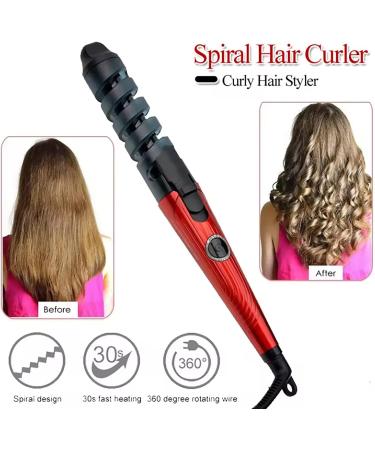 Automatic Curling Iron Ceramic Auto Hair Curler-Fast Heating One-Click Automatic Rechargeable Quick Styling Curling Iron Wand Professional Portable Hair Salon Ceramic Curling Iron Hair Curler (1 PC) - Buy Online on GoSupps.com