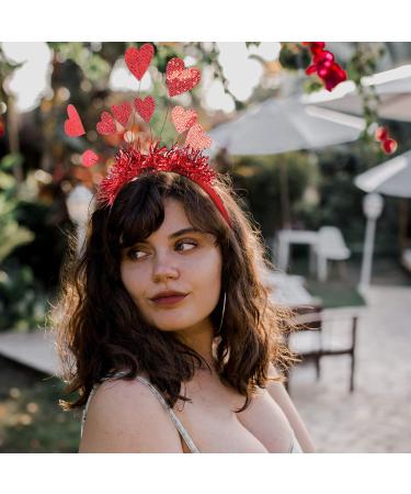 Solustre Heart Hair Bands - Glittery Love Heart Headband for Valentine's Day Weddings & Party Decorations - Stylish Hair Accessories for Every Occasion - Buy Online on GoSupps.com