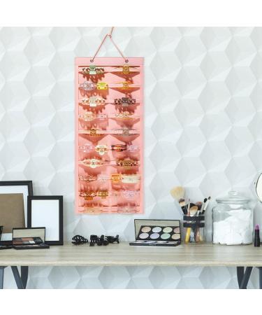 Hair Clips Storage - Felt Hair Accessories Organiser | 170g Hanging Hair Storage Organiser | Wear-Resistant Display Holder Claw Clips Holder | Hanging Hair Claw Clips Holder for Women Ladies Girls Pink - Buy Online on GoSupps.com