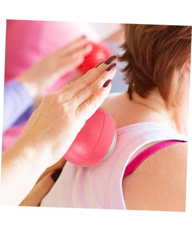 Healvian Hand Massage Ball | Stainless Steel Muscle Relief Tool | Face Back & Foot Massager - 6.5cm Pink - Buy Online on GoSupps.com