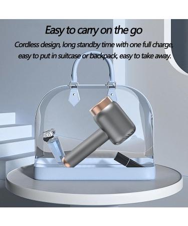 Hair Dryer Negative Ion Cordless Hair Dryer 3 Speeds and 57 Degrees Constant Temperature Low Noise Blow Dryer Rechargeable/Plug-in for Home Salon Travel - Buy Online on GoSupps.com