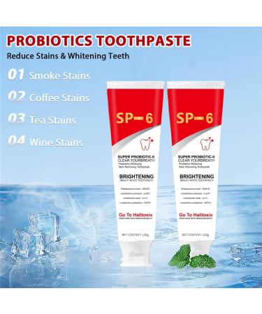 Sp-6 Ultra Whitening Toothpaste & Probiotic Brightening Care - 2 Pcs + 2 Toothbrushes | International Shipping - Buy Online on GoSupps.com