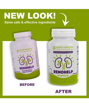 Pure Care Pro Renohelp Kidney Support Supplement - Vegan & Gluten Free (90 Capsules) - Buy Online on GoSupps.com