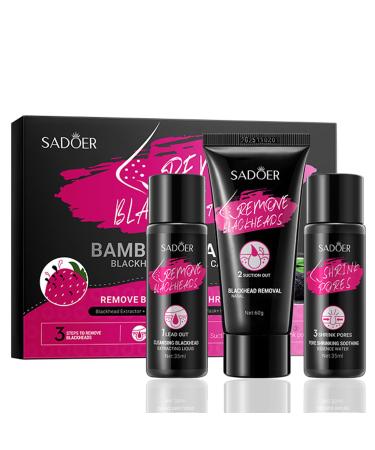 Blackhead Remover Skincare Set Black Head Remover for Face Pore Strips for Blackheads Lead Out - Blackhead Remover Cream - Pore Minimizer for Blackheads Dirt Acne Oily Skin Pores Shrinking