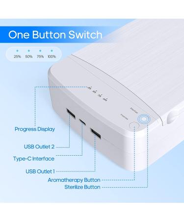 Lenlang Nail Tool Sterilizer with Blue Light - Portable USB Sterilization Box for Manicure Supplies - Buy Online on GoSupps.com