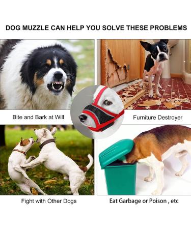 Dog Muzzle Soft Muzzle for Medium Dogs Mesh Muzzle for Dogs with Over-Head Strap Breathable Dog Muzzle with Reflective & Adjustable Strap to Prevent Biting Chewing Barking (M) - Buy Online on GoSupps.com