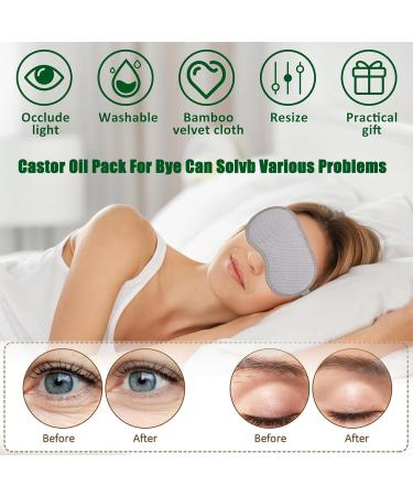 Organic Castor Oil Pack for Eyes - Reusable Eye Mask for Sleep & Moisture | Improve Eyelashes & Eyebrows | Adjustable Pink Design - Buy Online on GoSupps.com