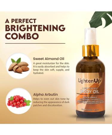 OMIC LightenUp Brightening Body Oil - 4.2 fl oz - Dark Spot Remover for Men and Women - Vitamin E, Shea Butter, Almond Oil - Hyperpigmentation Serum - Buy Online on GoSupps.com