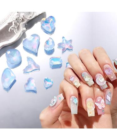 FEIlei 12 Grids Nail Art Crystal Nail Art Stones Rhinestone Manicure Nail Charms - Buy Online on GoSupps.com
