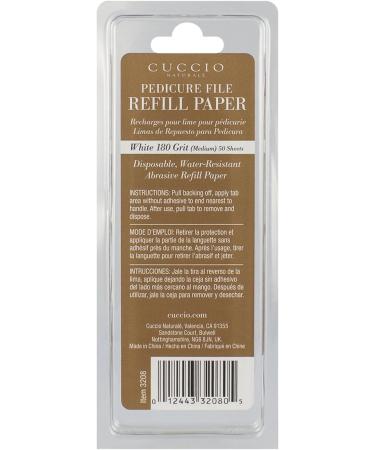 Cuccio 50 x Refill White 180 grit (for the Stainless Steel Pedi File) (Pack of 1) - Buy Online on GoSupps.com