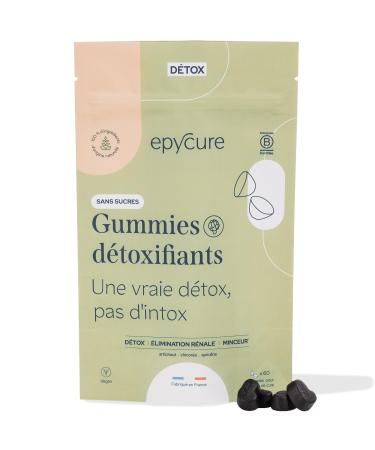 EPYCURE - Sugar-free Detoxifying Gummies - Fight against Weightgain Fatigue Skin Problems & Digestion - 100% Natural - Artichoke Chicory Spirulina - 15 Days - Vegan - Made in France