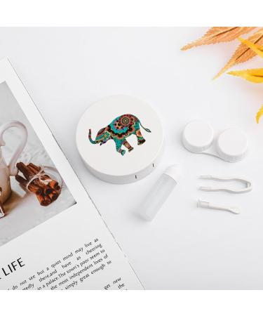 Buy Cute Indian Elephant Contact Lens Case with Mirror | Portable Travel Kit for Eye Contacts - Buy Online on GoSupps.com