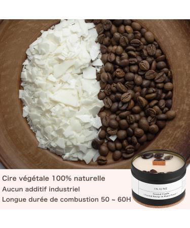 DNAMOFV Injune Coffee Fragrance Candle - Organic Soy 50-Hour Burn Perfect Father's Day Gift for Men & Women - Includes Obsidian & Coffee Beans 200g - Buy Online on GoSupps.com