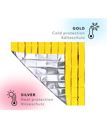 URBAN MEDICAL Premium Rescue Blanket 10pcs | Gold/Silver Foil, Waterproof | 210x160cm | Cold & Heat Protection | Car Accessories - Buy Online on GoSupps.com