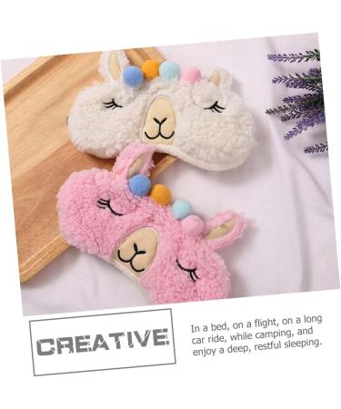 FOMIYES 4 Pcs Cartoon Eye Mask for Kids | Sherpa Fleece Sleep Masks | Plush Fabric Eye Patch for Travel & Sleep | Perfect for Girls & Adults - Buy Online on GoSupps.com