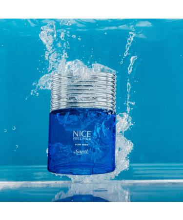 Sapil Nice Feelings Blue Perfume for Men - Long-lasting Dubai Perfume Aromatic Aquatic EDT Spray 2.5 Oz (75 ml) - Arabic Cologne for Daily Use - Buy Online on GoSupps.com