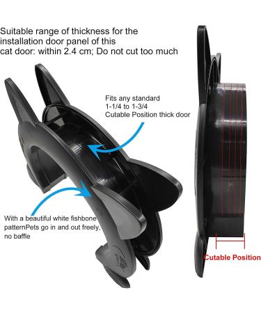 ikuso Large Interior Cat Door - 10.55 x 2.45 x 9.05 Indoor Pet Door for Cats - Buy Online on GoSupps.com