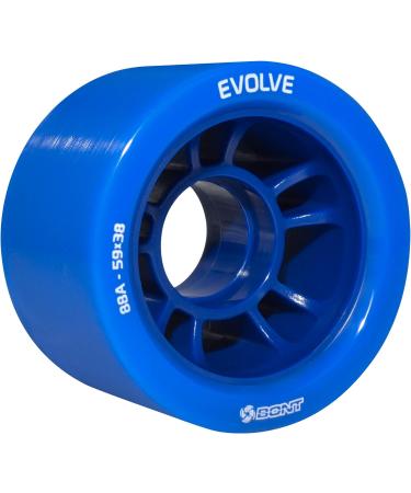 Bont Evolve Roller Derby Skate Wheel - Indoor Roller Skate Wheels - 88A 92A 95A 98A - Pack of 4 (Red/Black/Blue/Purple) - Buy Online on GoSupps.com