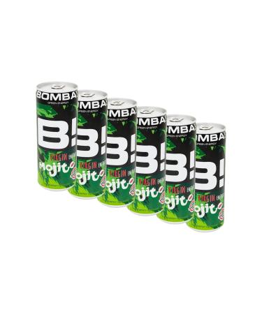 BOMBA! Virgin Mojito Non-Alcoholic Energy Drink 250 ml Pack of 6
