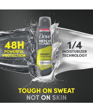 Dove Men+Care Anti-Perspirant Deodorant Spray Sport Active Fresh 150ml - 6 Pack - Buy Online on GoSupps.com