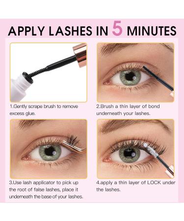 180PCS Wispy 3D Cluster Lashes - Fluffy Volume Faux Mink Eyelash Extensions (8-16mm Mixed - Buy Online on GoSupps.com